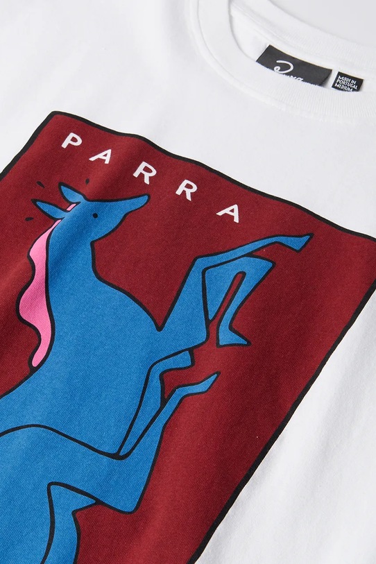 by Parra t-shirt in cotone Vertical horse 53506. bianco SS25