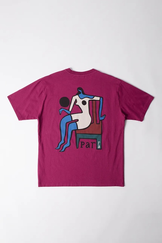 by Parra t-shirt bawełniany Chair baller okrągły różowy 53515.