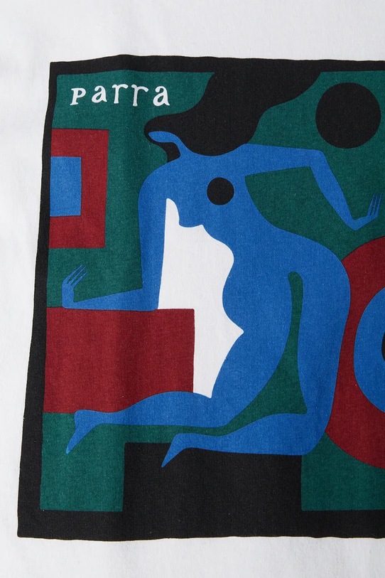 by Parra t-shirt bawełniany Room fever 53510. biały SS25