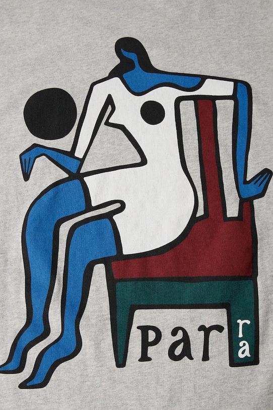 by Parra t-shirt bawełniany Chair baller szary 53516