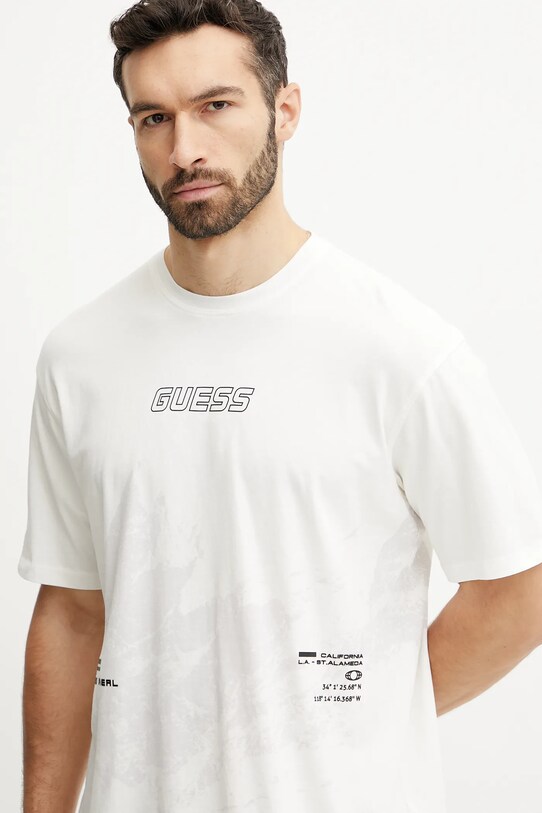 Guess t-shirt bawełniany KOCHA biały Z5GI05.I3Z14