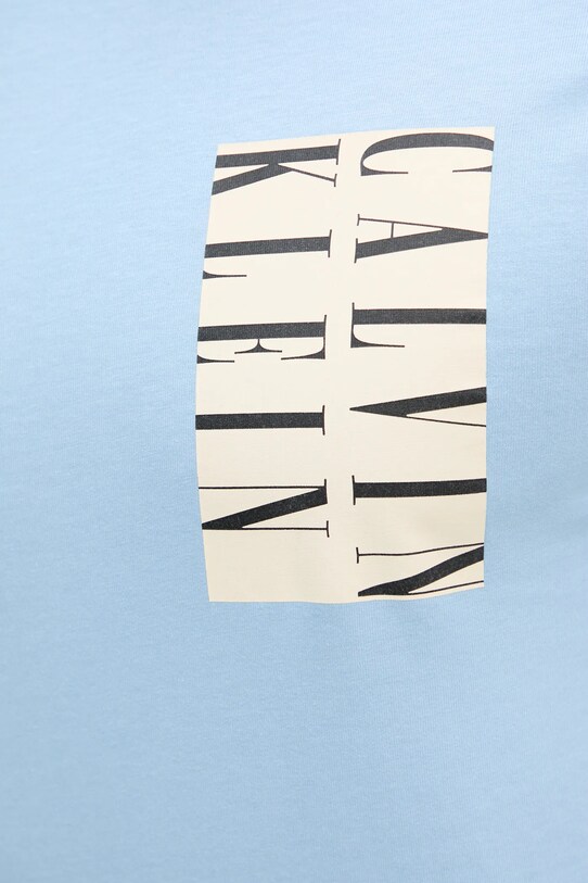 Хлопковая футболка Calvin Klein Jeans J30J327474 голубой