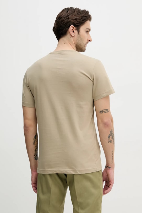 Хлопковая футболка Calvin Klein Jeans J30J327474 бежевый SS25