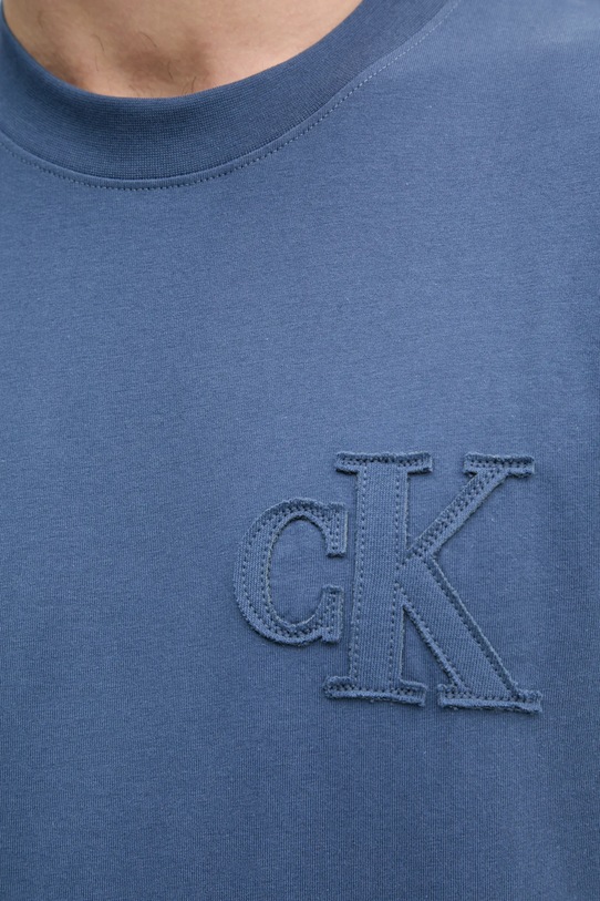 Bavlnené tričko Calvin Klein Jeans modrá J30J327494