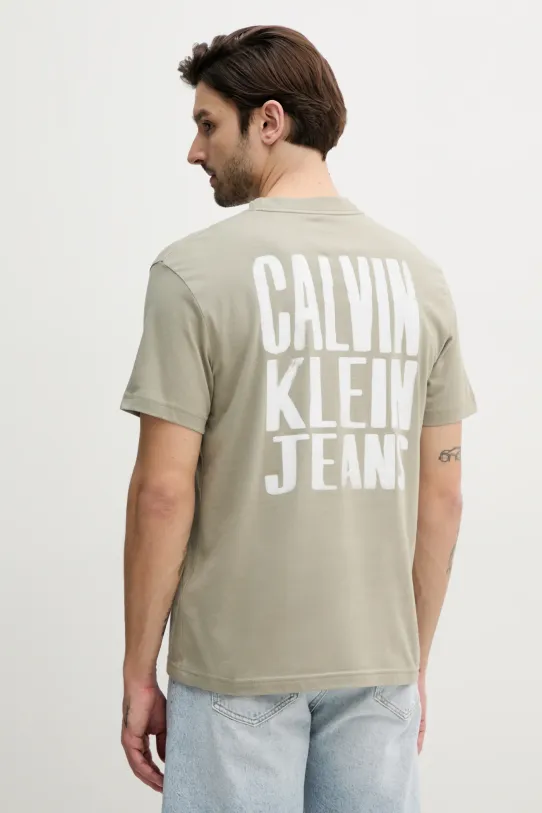 Odzież Calvin Klein Jeans t-shirt bawełniany J30J327523 beżowy