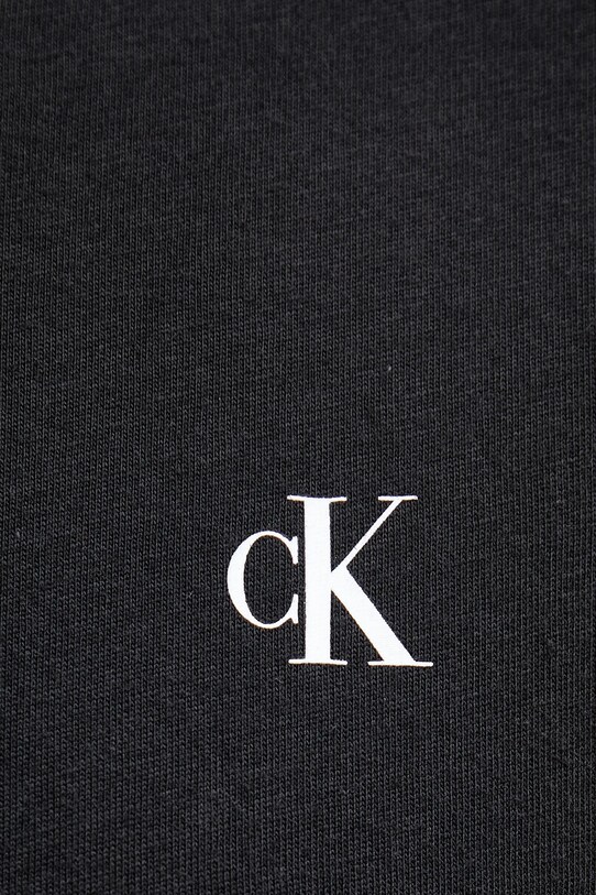 Памучна тениска Calvin Klein Jeans черен J30J327523