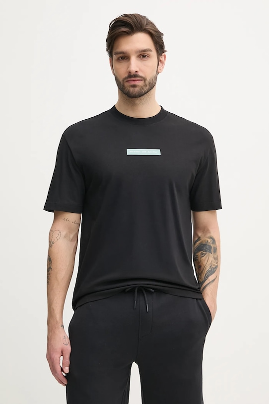 Bavlnené tričko Calvin Klein Jeans relaxed čierna J30J327524