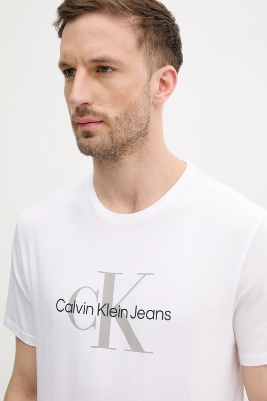 Oblečení Bavlněné tričko Calvin Klein Jeans LV040EM286 bílá