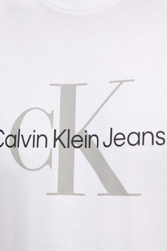 Бавовняна футболка Calvin Klein Jeans білий LV040EM286