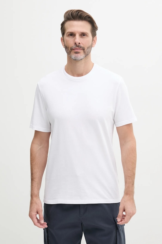 Хлопковая футболка Calvin Klein Jeans хлопок белый LV040HM265