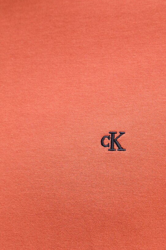 Calvin Klein Jeans tricou din bumbac portocaliu LV040HM265