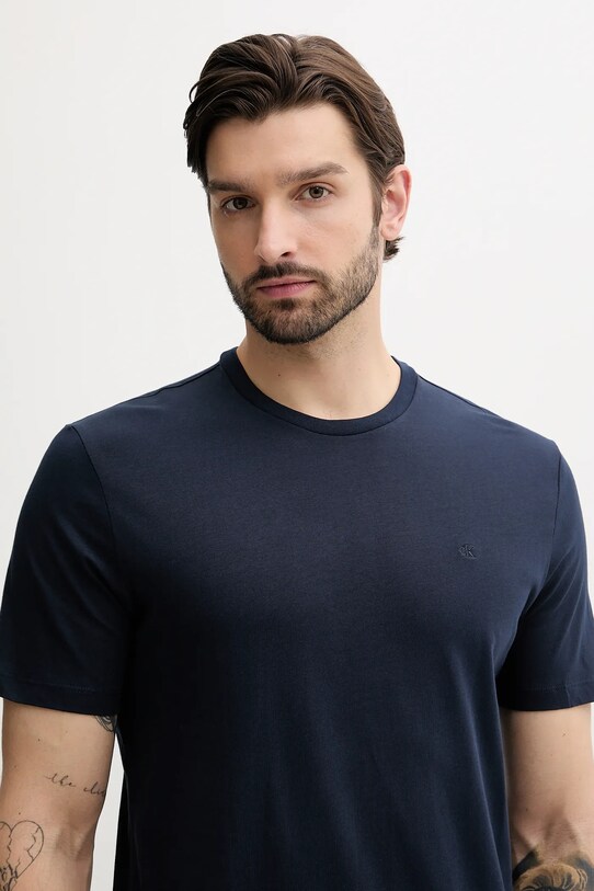 Odzież Calvin Klein Jeans t-shirt bawełniany LV040HM265 granatowy