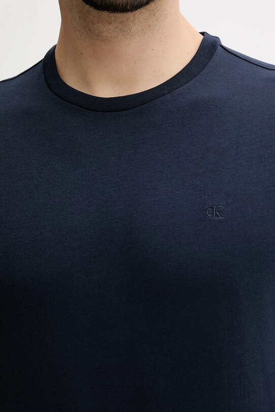 Calvin Klein Jeans pamut póló sötétkék LV040HM265