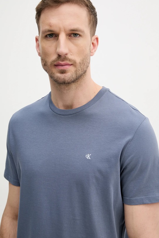 Oblečenie Bavlnené tričko Calvin Klein Jeans LV040HM265 modrá
