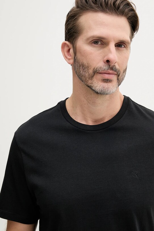 Хлопковая футболка Calvin Klein Jeans чёрный LV040HM265