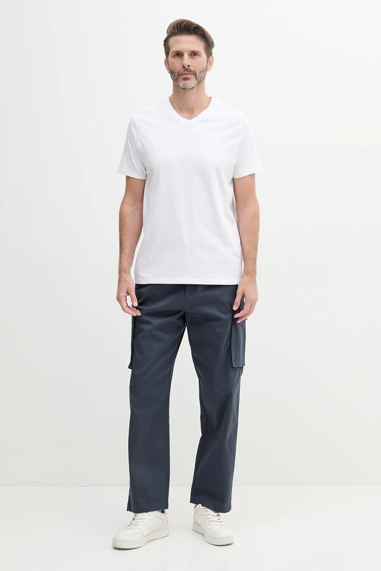 Бавовняна футболка Calvin Klein Jeans LV040HM298 білий SS25