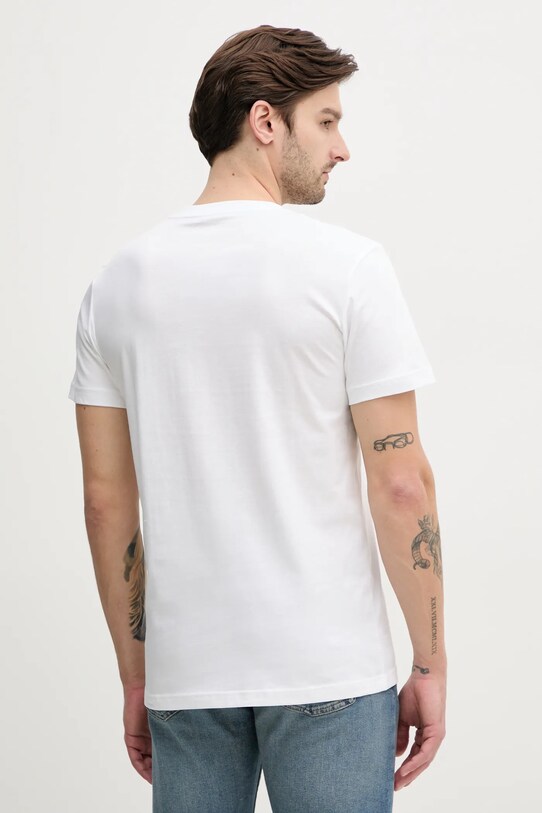 Ρούχα Βαμβακερό μπλουζάκι Calvin Klein Jeans J30J327469 λευκό