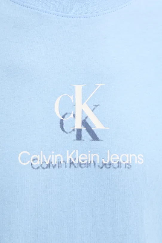 Βαμβακερό μπλουζάκι Calvin Klein Jeans J30J327469 μπλε