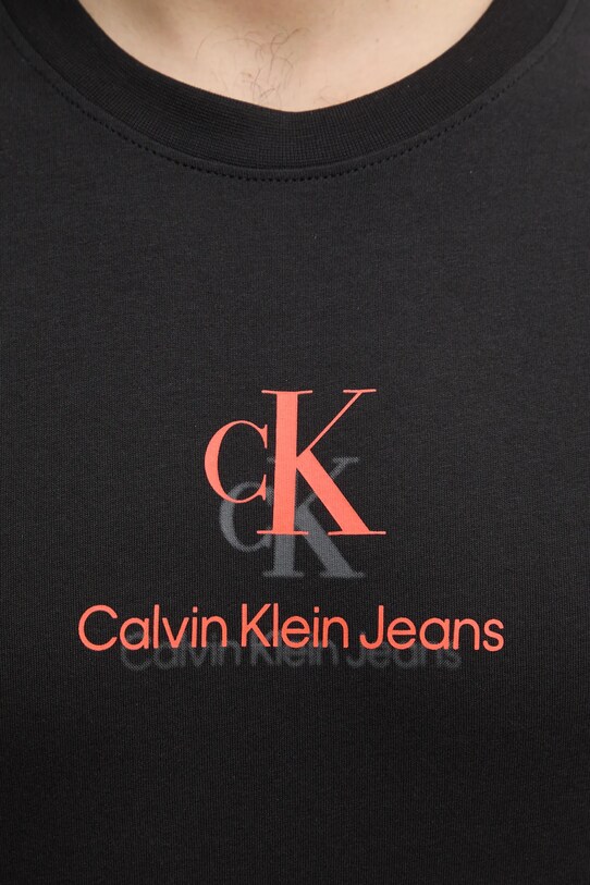 Bavlnené tričko Calvin Klein Jeans J30J327469 čierna