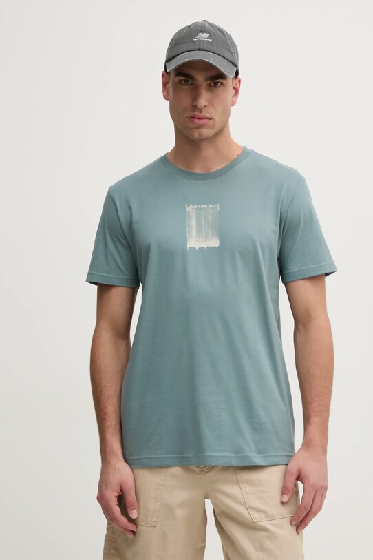 Бавовняна футболка Calvin Klein Jeans сірий J30J327522