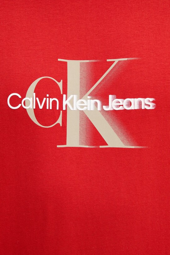 Calvin Klein Jeans t-shirt bawełniany J30J327471 czerwony