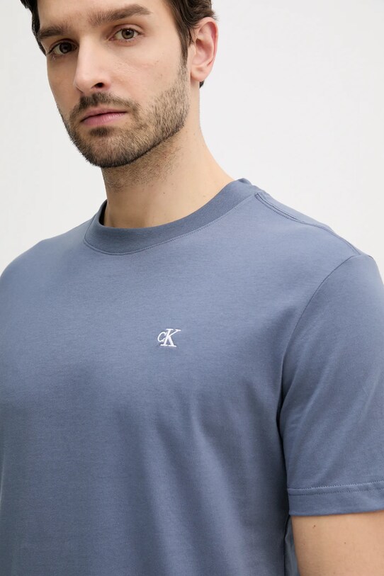 Бавовняна футболка Calvin Klein Jeans блакитний J30J327473