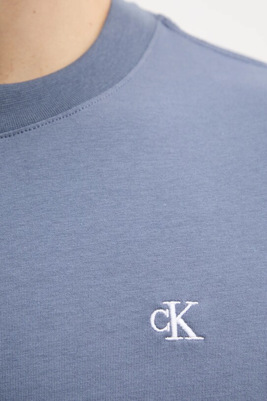 Бавовняна футболка Calvin Klein Jeans J30J327473 блакитний