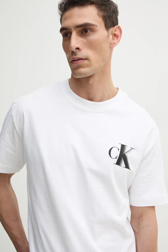 Calvin Klein Jeans tricou din bumbac alb J30J327475
