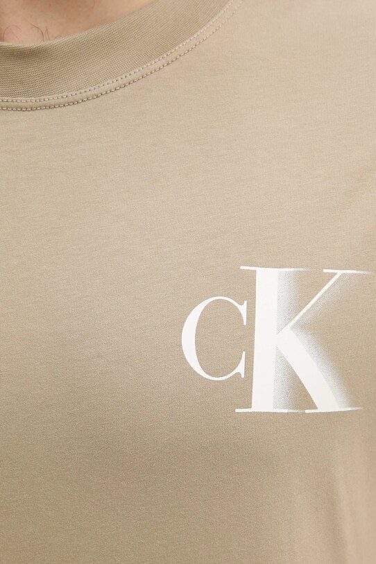 Calvin Klein Jeans tricou din bumbac J30J327475 bej
