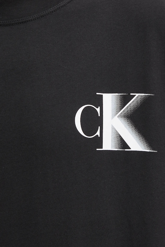 Βαμβακερό μπλουζάκι Calvin Klein Jeans J30J327475 μαύρο