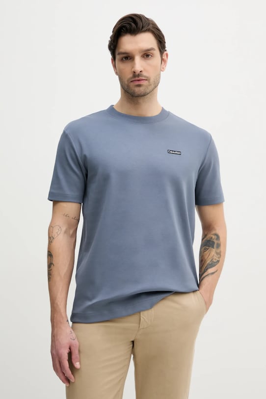Calvin Klein Jeans t-shirt elasztánnal kék J30J327234