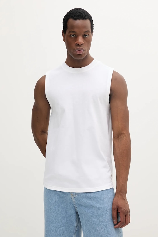 Calvin Klein Jeans tricou din bumbac uni alb J30J327283