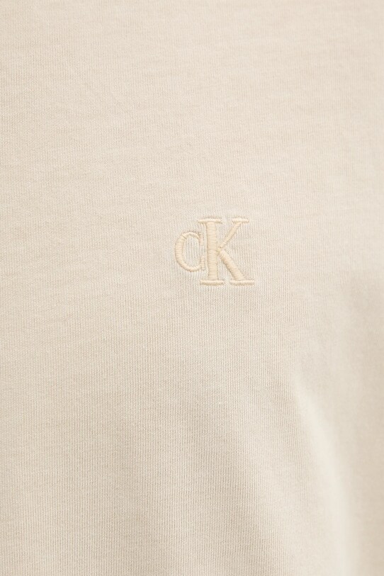 Bavlnené tričko Calvin Klein Jeans béžová J30J327488