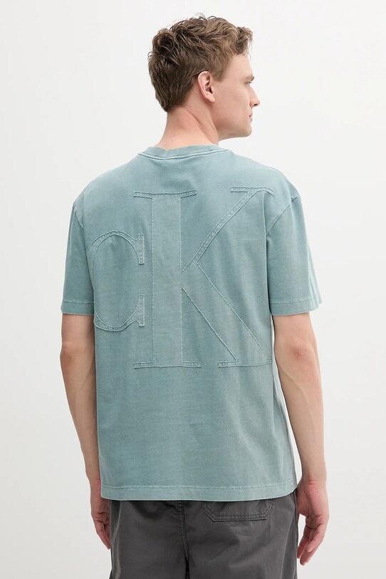 Дрехи Памучна тениска Calvin Klein Jeans J30J327488 зелен