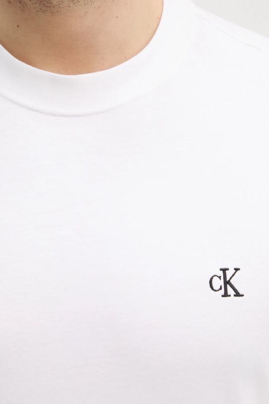 Bavlněné tričko Calvin Klein Jeans LV040HM229 bílá