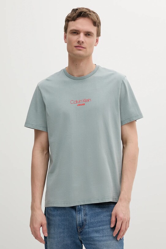 Calvin Klein Jeans tricou din bumbac print gri LV04RB824G