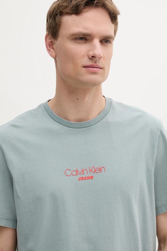 Îmbrăcăminte Calvin Klein Jeans tricou din bumbac LV04RB824G gri