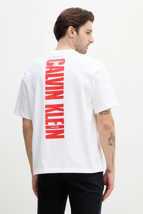 Oblečenie Bavlnené tričko Calvin Klein Jeans LV04RB851G biela