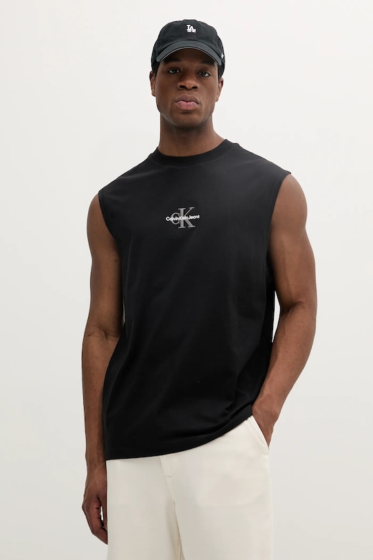 Calvin Klein Jeans t-shirt bawełniany bawełna czarny J30J327493