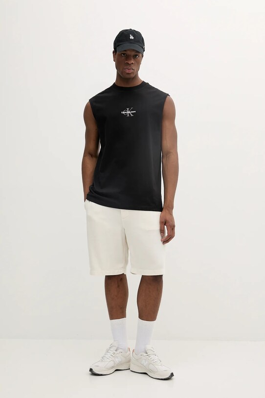 Calvin Klein Jeans t-shirt bawełniany J30J327493 czarny SS25