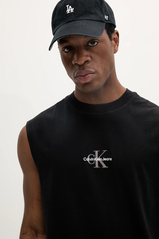 Calvin Klein Jeans t-shirt bawełniany czarny J30J327493