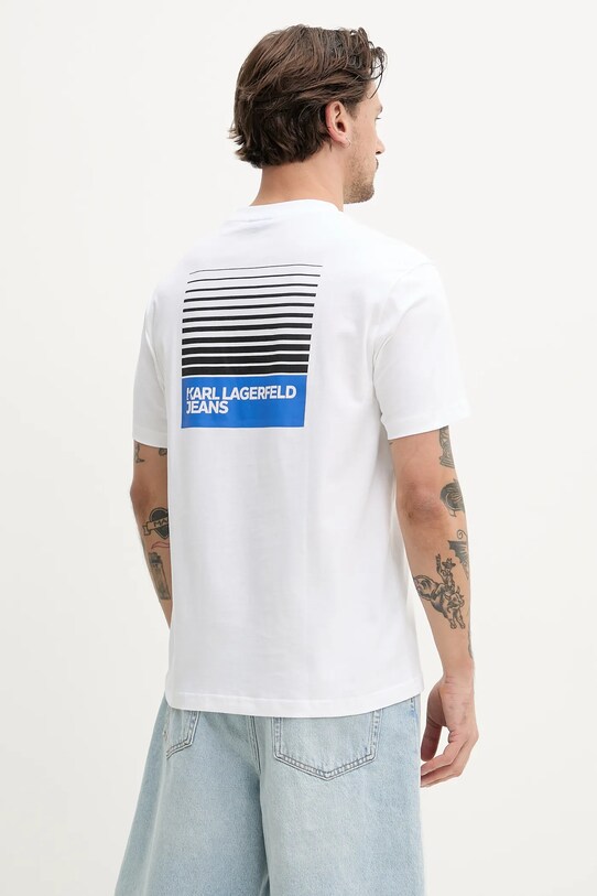 Îmbrăcăminte Karl Lagerfeld Jeans tricou din bumbac A2M17041 alb