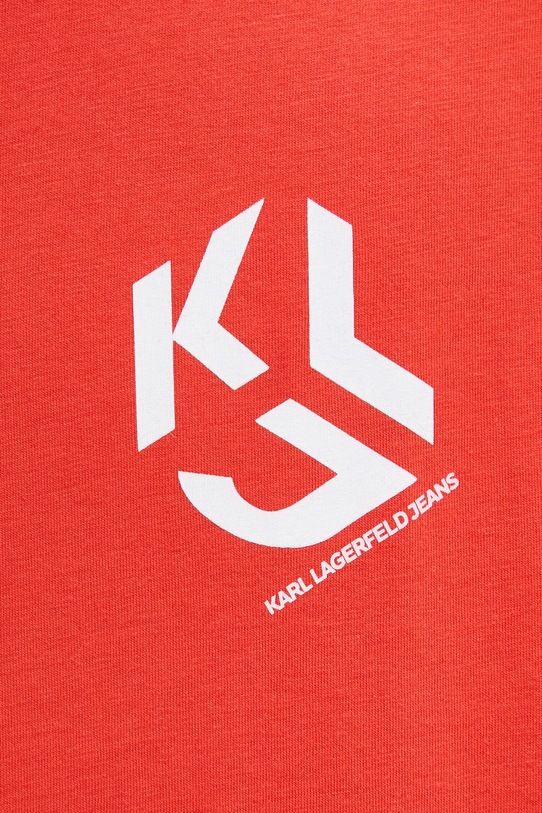 Karl Lagerfeld Jeans t-shirt męski z bawełny A2M17072 czerwony