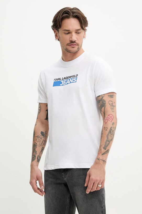 Karl Lagerfeld Jeans t-shirt nyomtatásos fehér A2M17074