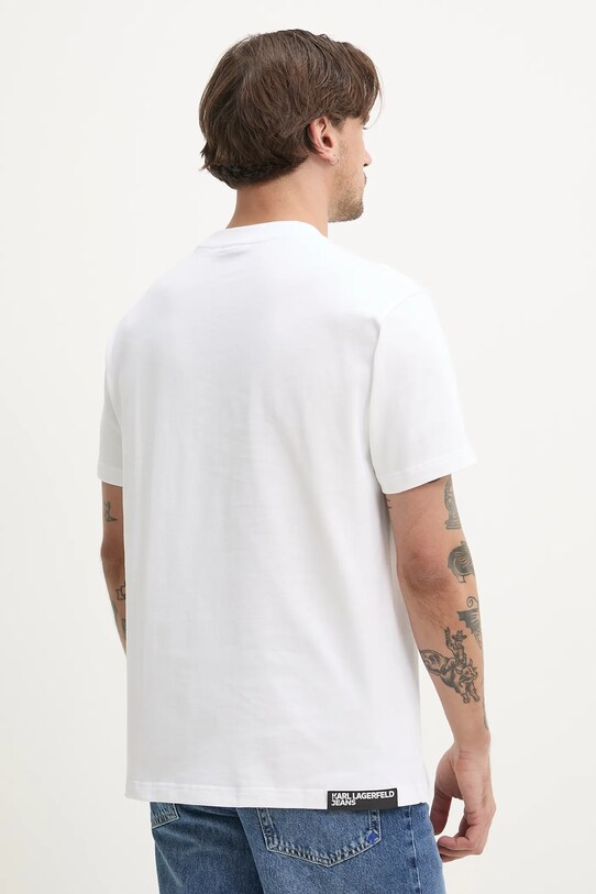 Odzież Karl Lagerfeld Jeans t-shirt bawełniany A2M17036 biały