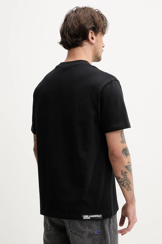 Одежда Хлопковая футболка Karl Lagerfeld Jeans A2M17036 чёрный