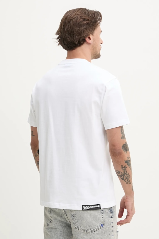 Odzież Karl Lagerfeld Jeans t-shirt bawełniany A2M17038 biały