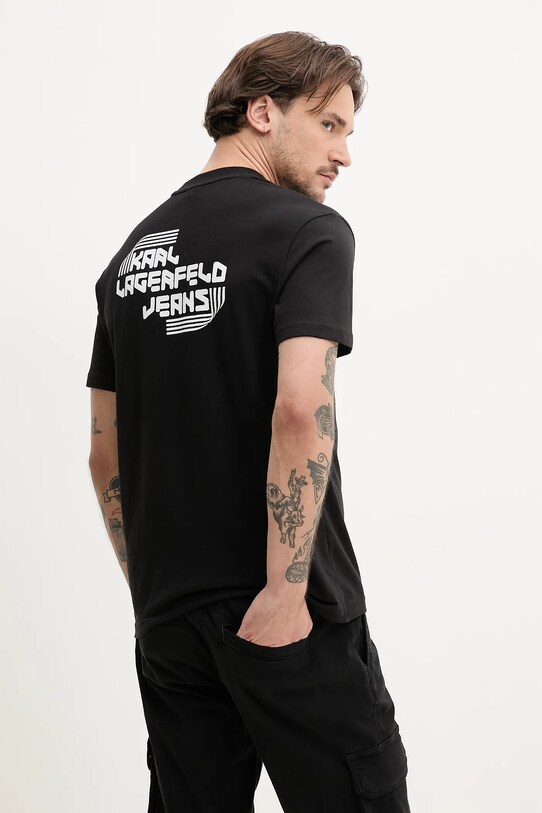 Karl Lagerfeld Jeans tricou print negru A2M17040
