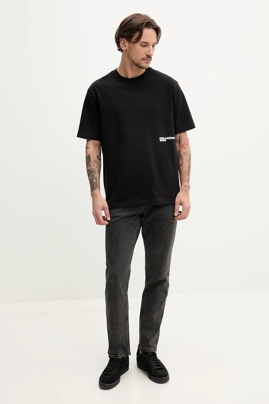 Karl Lagerfeld Jeans t-shirt bawełniany A2M17049 czarny SS25