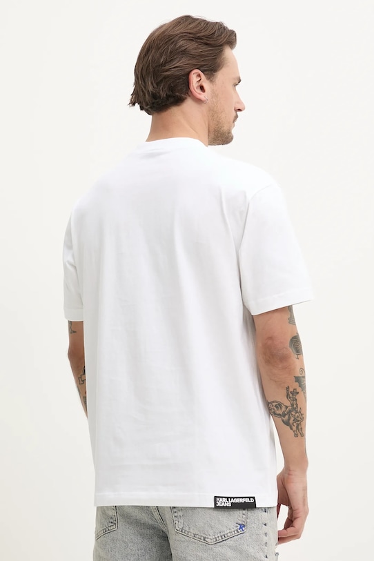 Odzież Karl Lagerfeld Jeans t-shirt bawełniany A2M17050 biały